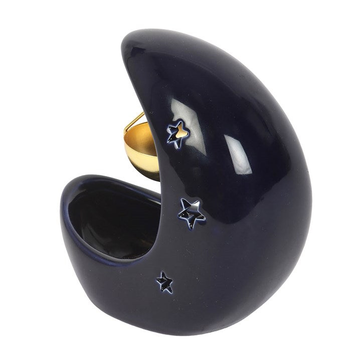 Waxbrander blauwe halve maan