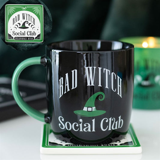 Mok en onderzetter Bad witch social club