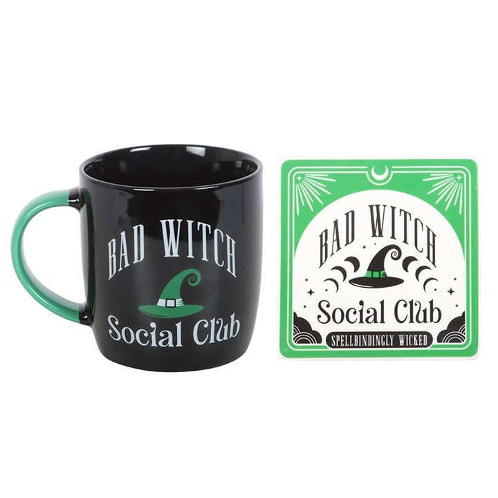Mug and coaster Bad Witch Social Club
