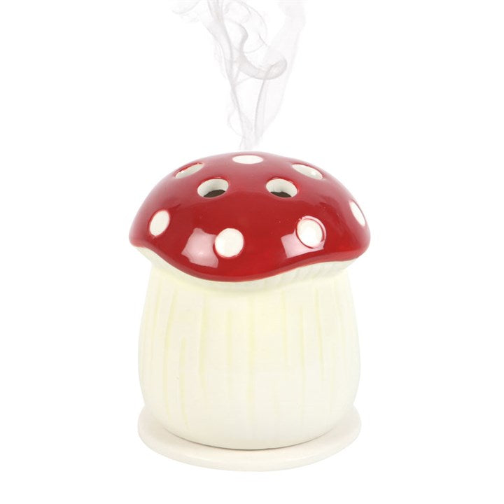 Incense cone burner mushroom