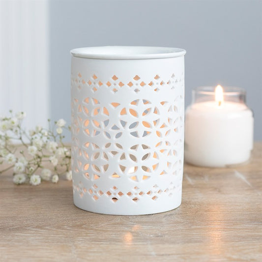 Waxbrander wit patroon