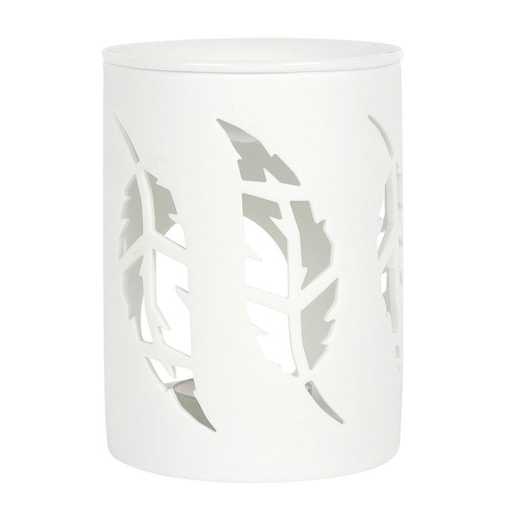 Waxbrander wit met veren