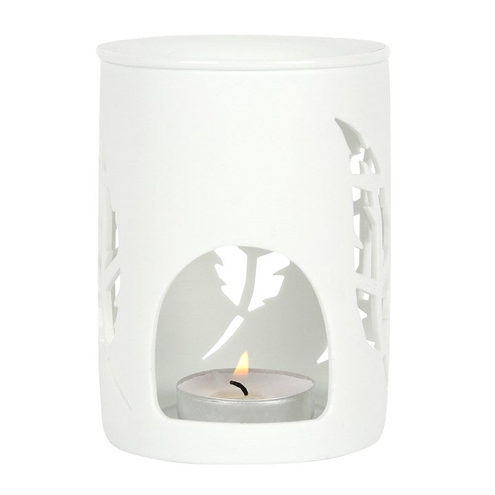 Waxbrander wit met veren