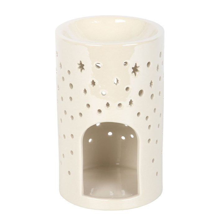 Wax Burner white mother-of-pearl stars