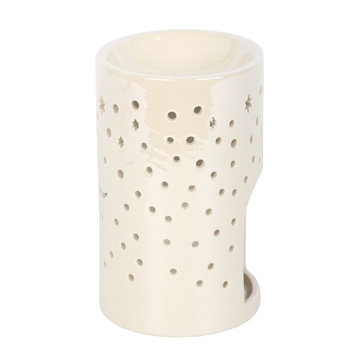 Wax Burner white mother-of-pearl stars